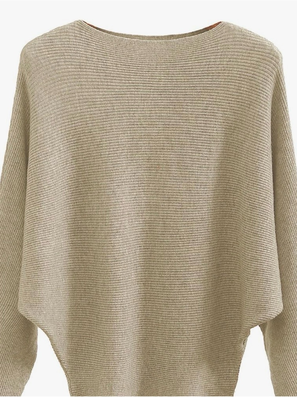 Women’s Lightweight Ribbed Crewneck Sweater - Beige